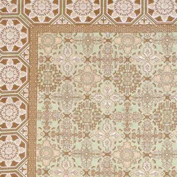 TrueYarns Cream-Coloured & Mustard Ethnic Motifs 210 TC King Bedsheet with 2 Pillow Covers image 3