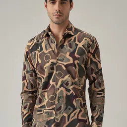 Banana Club Abstract Printed Classic Slim Fit Shirt-picture-41