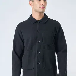 Peregrine by Pantaloons Men Spread Collar Solid Tailored Jacket image 5