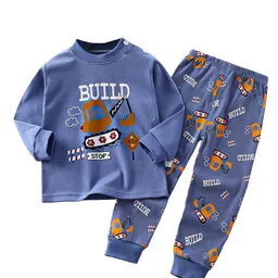 StyleCast x Revolte Boys Printed Round Neck Pure Cotton Clothing Set-picture-4