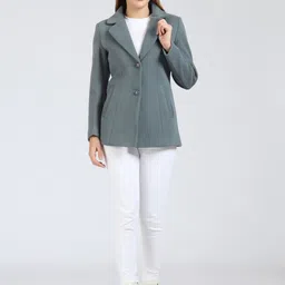 YOUNG CLUB CLASSIC Self Design Notched Lapel Overcoat image 2