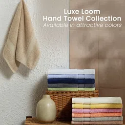Boutique Living India Set Of 2 Self Design Pure Cotton Hand Towels image 2