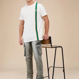 Being Human Men Striped Round Neck Cotton T-shirt image 4