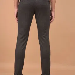 Crimsoune Club Men Mid-Rise Checked Slim Fit Chinos Trousers image 4