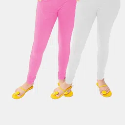 Tik Tok WEARS Girls Pink Churidar Length Leggings-picture-0