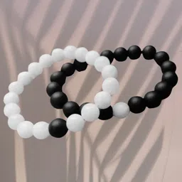 Balaji Supply Unisex Set Of 2 Artificial Beaded Elasticated Bracelets-picture-51