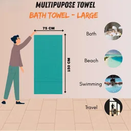 LIBERTY TOWELS Peach-Coloured & Peach-Coloured 1 380 GSM Bath Towel image 3