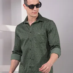 Crimsoune Club Men Classic Fit Abstract Printed Spread Collar Casual Shirt-picture-19