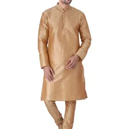 JEXI Men Regular Dupion Silk Kurta with Churidar-picture-15