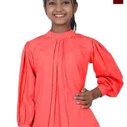 SILK SPARROW Girls Pack Of 2 Pleated Shirt Style Top-picture-30