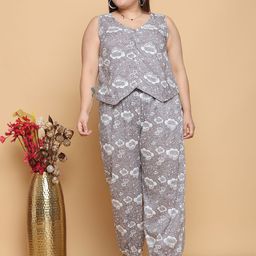 theRebelinme Women Printed Top with Trousers-picture-6
