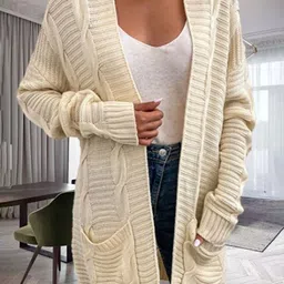 StyleCast Women Cable Knit Longline Cardigan-picture-41