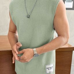 Calcados Pack Of 2 Cotton Stretchable Gym Vests Sandoz-sky,vest-grn-S-picture-4
