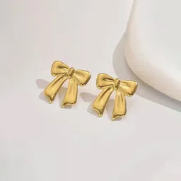 Designs & You Gold-Plated Quirky Studs Earrings image 3