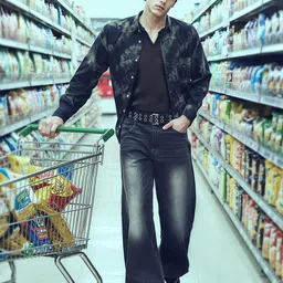 Flying Machine Men Relaxed Fit Abstract Printed Spread Collar Pure Cotton Casual Shirt-picture-13