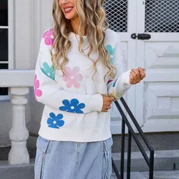 JC Mode Women Floral Printed Pullover image 2