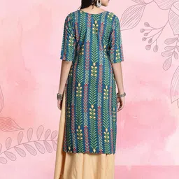 Ethnic basket Women Pack Of 2 Multicoloured Crepe Kurtas image 4
