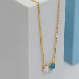 CANDERE A KALYAN JEWELLERS COMPANY Women 14Kt Gold Diamond And Gemstone Necklace-3.01 g-picture-35