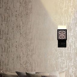 Gojeeva Brown Wood Square Wall Lamps-picture-1