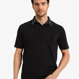 RARE RABBIT Men Polo Contrast Collar Solid T-shirt-picture-24