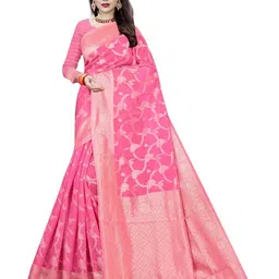 Florence Woven Design Zari Pure Cotton Banarasi Saree-picture-36