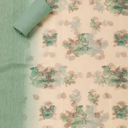 Koskii Ethnic Motifs Embroidered Zari Unstitched Dress Material image 5