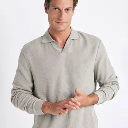 DeFacto Men Self Design Shirt Collar Sweatshirt-picture-27