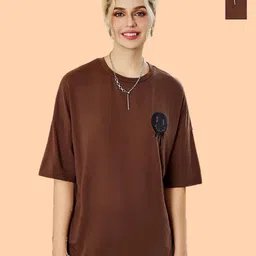 Metronaut Women 2 V-Neck Cut Outs T-shirt-image-11