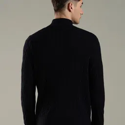 Tommy Hilfiger Self Design Cable Knit Mock Collar Cotton Pullover Sweater image 3