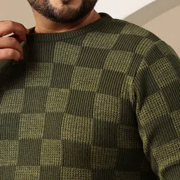 Sztori Plus Size Checked Pullover image 3