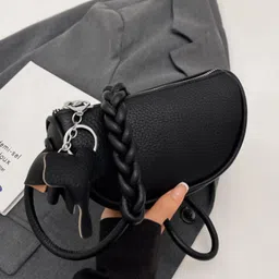 HAUTE SAUCE by Campus Sutra Leather Structured Sling Bag image 1