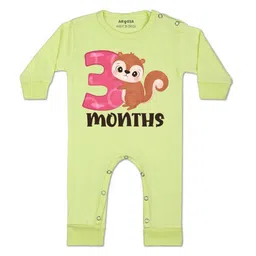 Arvesa Kids-Unisex Yellow Cotton Rompers-picture-29