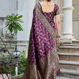 Lookmark Woven Design Zari Art Silk Banarasi Saree image 3