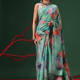 Silk Land Zari Organza Fusion Chanderi Saree-picture-14