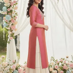 AADVIKA Women Embroidered Gotta Patti Kurta image 2