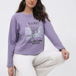 Monte Carlo Women Graphic Printed Round Neck Full Sleeve Tshirt image 2