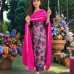 Aaghnya Women Blue Kurta Sets-picture-9