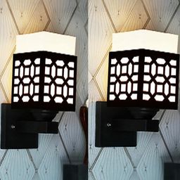 Gojeeva Black Wood Square Wall Lamps-picture-25