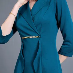 The Roadster Lifestyle Co Women Ruffle Blazer Dress image 5