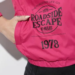 The Roadster Life Co. Typography Printed Hooded Tailored Jacket image 2