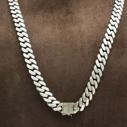 925 SILLER Men Sterling Silver Rhodium-Plated Chain image 5