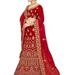Maroosh Embroidered Thread Work Unstitched Lehenga & Blouse With Dupatta image 3