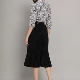 Femvy Women Floral Printed Applique Fit & Flare Maxi Dress image 4