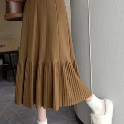 StyleCast Gathered or Pleated Flared Midi Skirt image 4