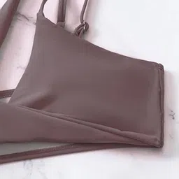 Rlanos One-Shoulder Twist Front Cutout Bikini Set image 2