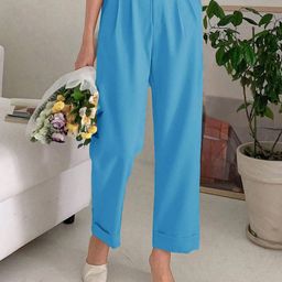 Stylecast X Kotty Women Solid Pleated Trousers-picture-26