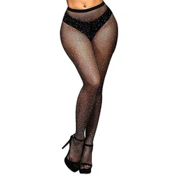 Kilvis Women Black Nylon High-Waist Stockings image 4