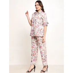 CORDSET Printed Pure Cotton Shirt & Trousers Co-Ords image 3