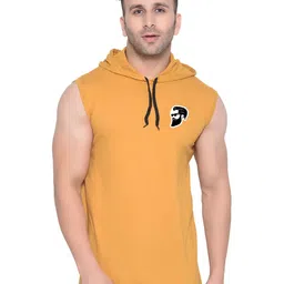 Blisstone Men Solid Hooded Slim Fit T-shirt-image-84