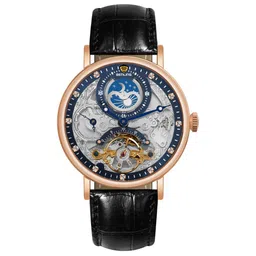 BENLING Men Dial & Leather Straps Analogue Automatic Watch BL-0010-GLD-BLK STR-picture-32